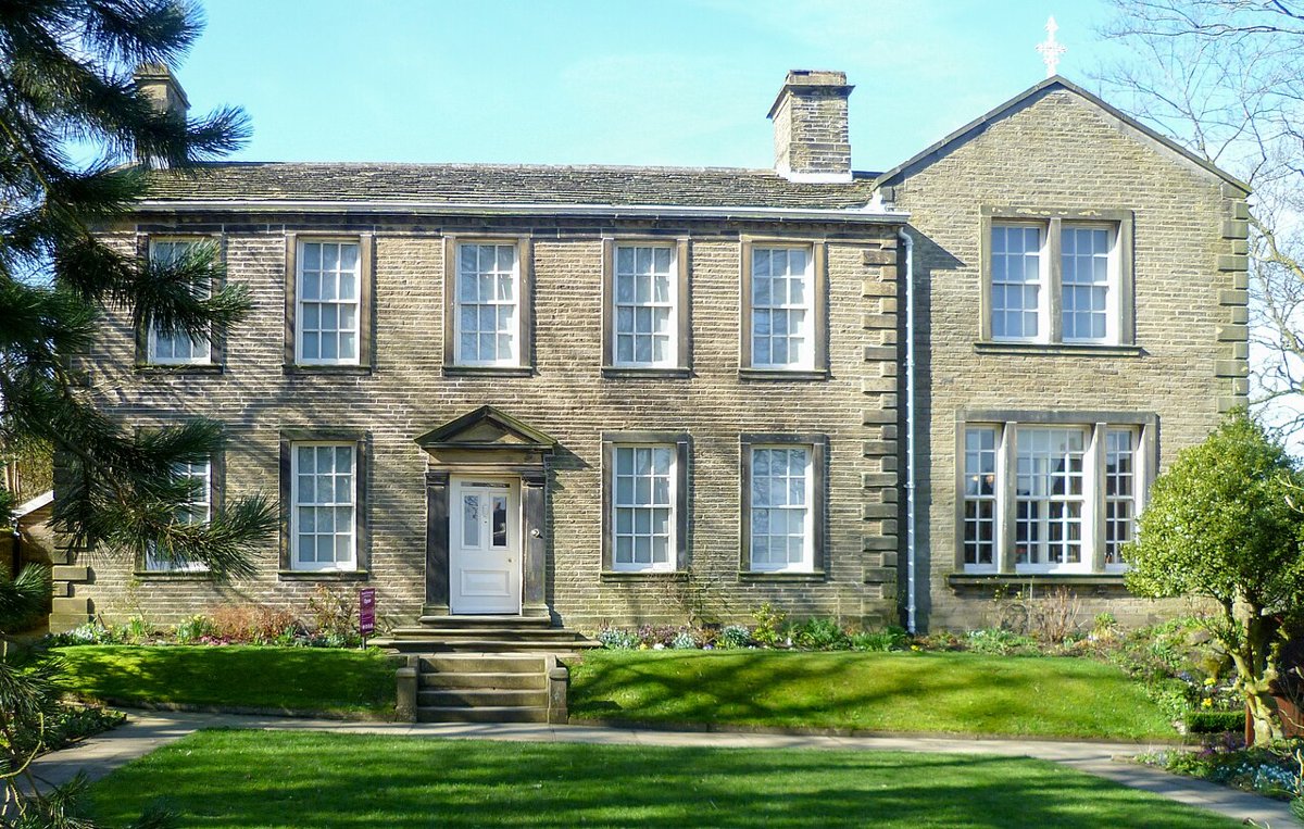 The Brontë Parsonage Museum and front garden in Haworth